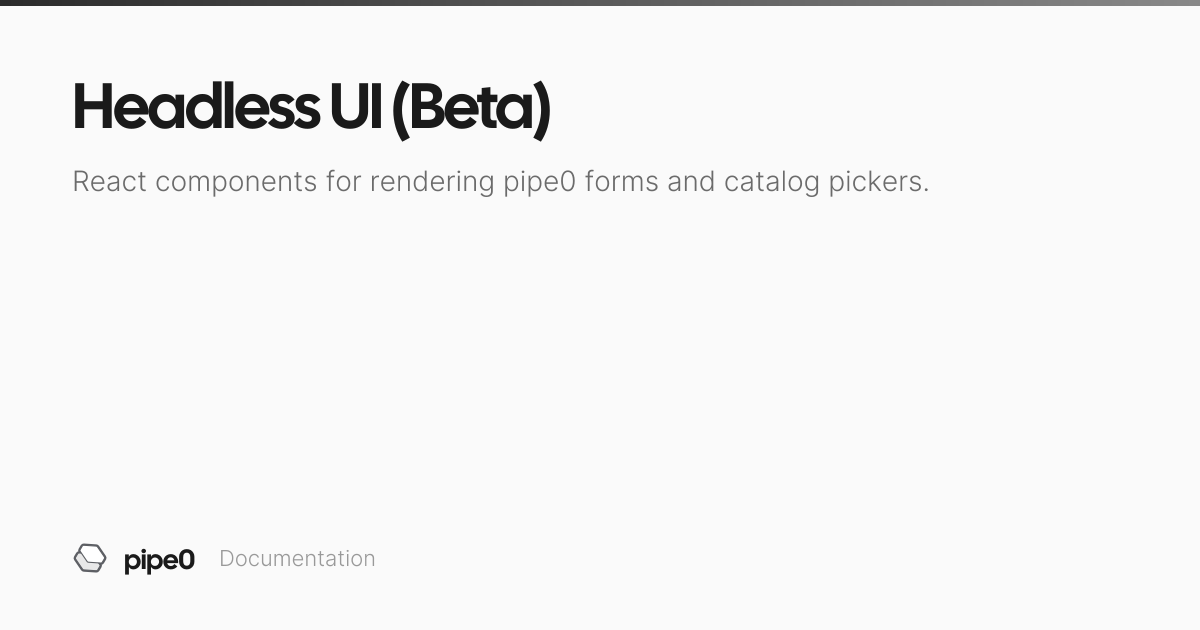Headless UI (Beta)